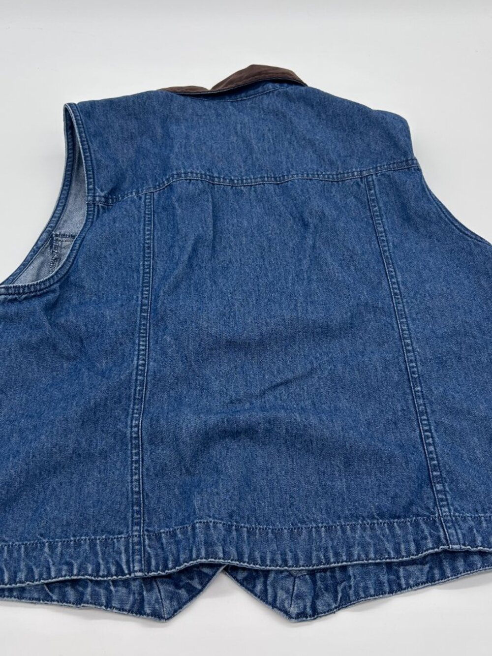 Vintage Sun River Western Style Denim Vest Size L 100% Cotton‎ - Picture 10 of 11